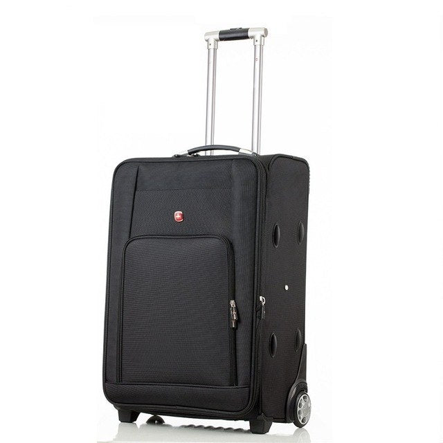 Letrend Business Rolling Luggage Spinner 18 Inch Men Multifunction Carry On Wheels Suitcases