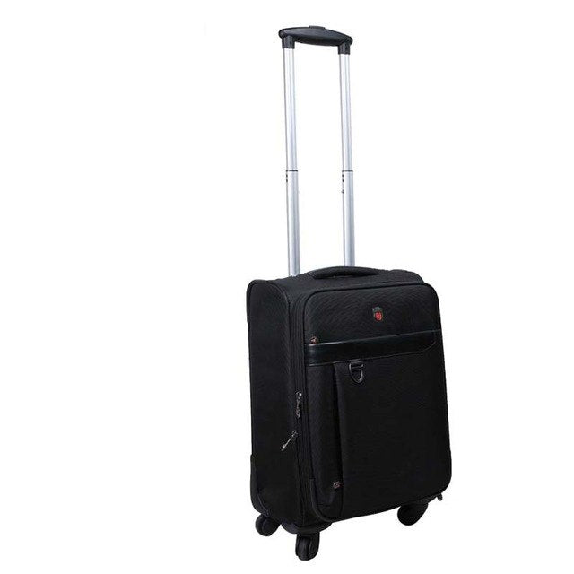 Letrend 22 Inch Women Purple Oxford Rolling Luggage Spinner Trolley Black Men Suitcases Wheels