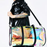 Transparent Hologram Laser Bag Sunny Beach Personalized Handbag Women Tote Bags Large Capacity
