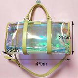 Transparent Hologram Laser Bag Sunny Beach Personalized Handbag Women Tote Bags Large Capacity