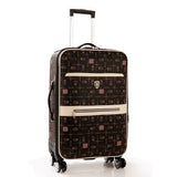 Trolley Wheeled Suitcase Business Large Travel Bag 20"24"Luggage Bag Women'S Love Girl Canvas