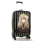 Trolley Wheeled Suitcase Business Large Travel Bag 20"24"Luggage Bag Women'S Love Girl Canvas
