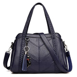 Women Handbag Genuine Leather Tote Bags Tassel Luxury Women Shoulder Bags Ladies Leather Handbags