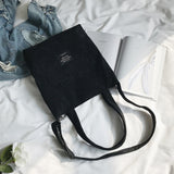 Corduroy Zipper Luxury Handbags Women Bags Designer Women Shoulder Bag Female Handbag  Lady