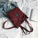 Corduroy Zipper Luxury Handbags Women Bags Designer Women Shoulder Bag Female Handbag  Lady