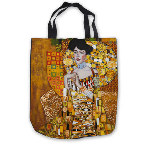 Custom Canvas Gustav_Klimt_-_Ria_Munk_ (1) Tote Hand Bags Shopping Bag Casual Beach Handbags