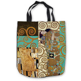Custom Canvas Gustav_Klimt_-_Ria_Munk_ (1) Tote Hand Bags Shopping Bag Casual Beach Handbags