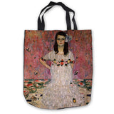 Custom Canvas Gustav_Klimt_-_Ria_Munk_ (1) Tote Hand Bags Shopping Bag Casual Beach Handbags