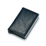 New Fashion Anti Rfid Blocking Men'S Credit Card Holder Leather Small Wallet Id Bank Card Case