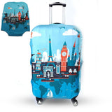Tripnuo Thicker Blue City Luggage Cover Travel Suitcase Protective Cover For Trunk Case Apply To