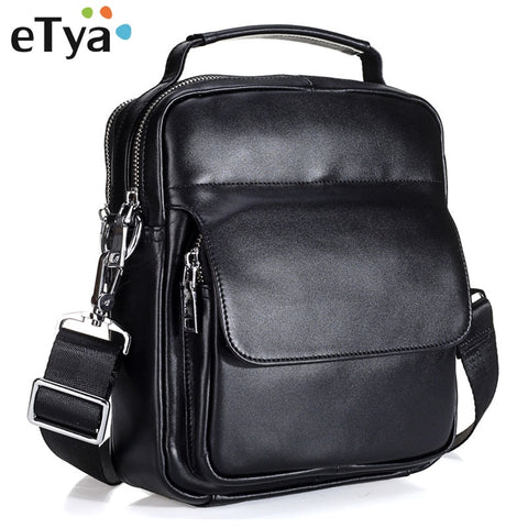 Etya Fashion Men Shoulder Bags Male Crossbody Bags High Quality Genuine Leather Business Men'S