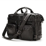 Westal Multifunction Leather Laptop Bags Genuine Leather Men Bag Shoulder Messenger Bag Men