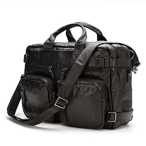 Westal Multifunction Leather Laptop Bags Genuine Leather Men Bag Shoulder Messenger Bag Men