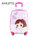 The New 2018 Cartoon Kid'S Travel Trolley Bags Suitcase For Kids Children Luggage Suitcase