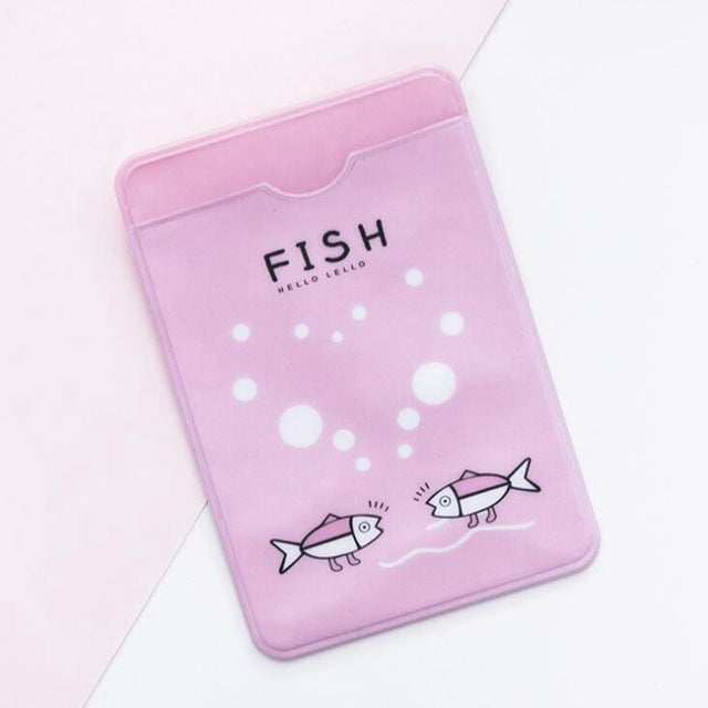 Cartoon Cat Pvc Card Holder Credit Student Cute  Id Cover Students School Bus Business Bancaire