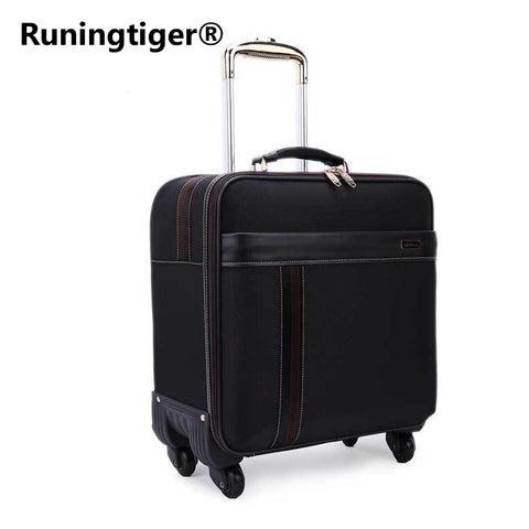 24" Travel Luggage Bag Men Business Trolley Bags Wheeled Bag Waterproof Luggage Case Oxford