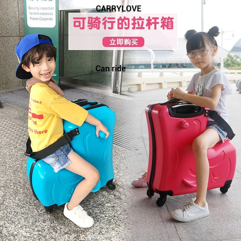 Carrylove Cartoon Luggage Series 20 Size Can Ride Pc Super Hero  Rolling Luggage Spinner Brand
