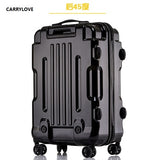 Carrylove High Quality Luggage 20/24/26/29 Size Space Gold Pc Rolling Luggage Spinner Brand