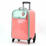 Carrylove Fashion 16/20/24 Inch High Quality Pu Pink Princess Rolling Luggage Spinner Brand