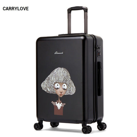 Carrylove Cartoon Luggage Series 20 Inch Size Princess High Quality Pc Rolling Luggage Spinner