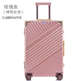 Carrylove Retro Style Series 20/24/26/28Inch Size Aluminum Frame Pc Rolling Luggage Spinner Brand