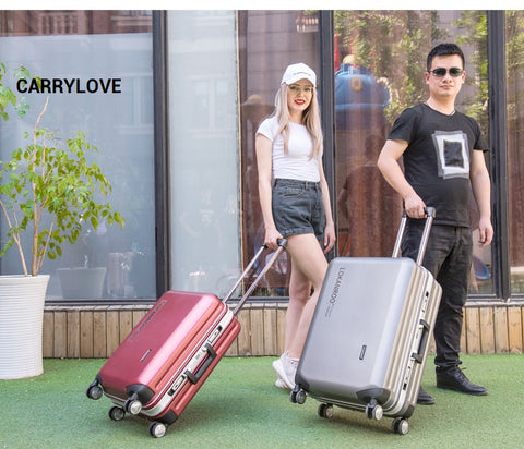 Carrylove Fashion Luggage 20/22/24/26 Size Contracted Business Pc Rolling Luggage Spinner Brand