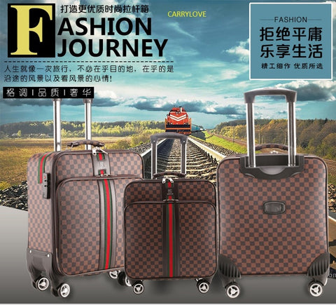 Carrylove Classic Fashion, High Quality 16/20/24/26 Inch Creativity Pvc Rolling Luggage Spinner