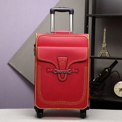 Carrylove Fashion Super Light And Durable 20/24 Inch Size Pu Rolling Luggage Spinner Brand Travel