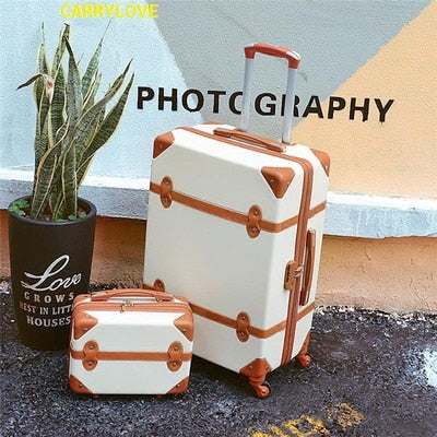 Carrylove 2018 Fashion Luggage Series 20/22/24/26 Inch Handbag+ Rolling Luggage Spinner Brand