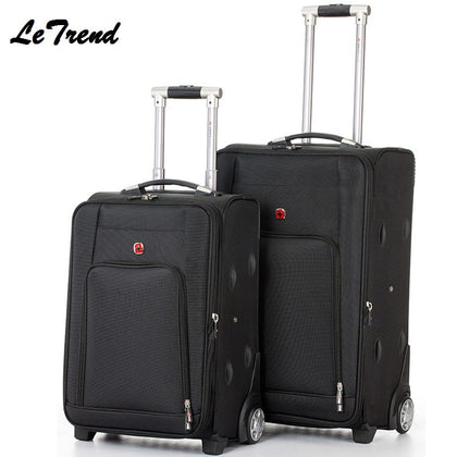 Business 20/24Inch High Quality Travel Multi-Function Luggage Hand Trolley Men Boarding Suitcase