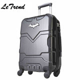 Letrend 20"24" 28" Inch Batman Abs +Pc Luggage Boarding Password Hardside Luggage Rolling Trolley