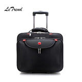 Letrend New Oxford Rolling Luggage Casters 18 Inch Men Multifunction Boarding Suitcase Large