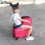 Pc Rode Children Rolling Luggage Spinner 24 Inch Wheels Suitcase Kids Cabin Trolley Student