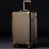 20'24'26'29' Vintage Aluminum Rolling Luggage Spinner Travel Suitcase Original Luggage Women