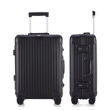 Classic Retro Aluminum Luggage Suitcase 20"24"26"28' Carry On Luggage Hardside Rolling Luggage