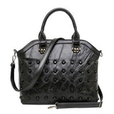 Newest Genuine Leather Rivet Shoulder Bag For Women Fashion Sheepskin Handbags Female Crossbody