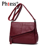 New Female Leather Messenger Bags Feminina Bolsa Leather Luxury Handbags Women Bags Designer 2018