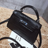 2018 New Crocodile Grain Mini Kate Bag Fashion Trend Stone Pattern Buckle Small Square Shoulder Bag