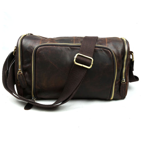 Vintage Travel Bags Men'S  Fashion Vintage Genuine Cow Leather Soft Crazy Horse Hand Male Retro
