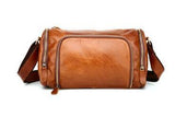 Vintage Travel Bags Men'S  Fashion Vintage Genuine Cow Leather Soft Crazy Horse Hand Male Retro