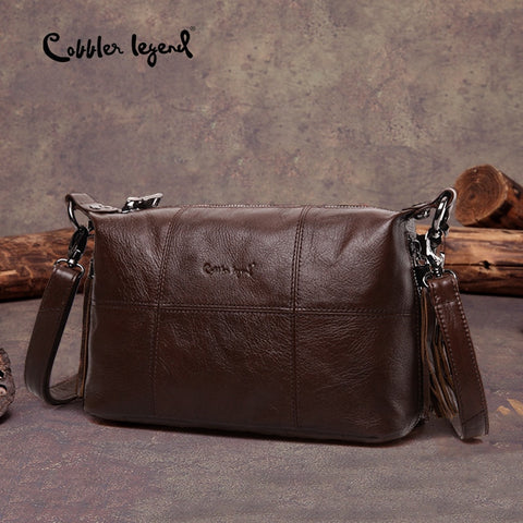 Cobbler Legend Hobo Women Bag Female Ladies' Genuine Leather Tassel Handbag Shoulder Crossbody Bags