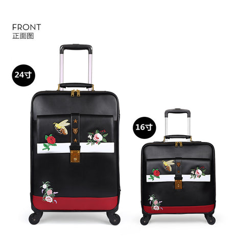 Carrylove Fashion Luggage Series 16/20/24 Inch Size High Quality Embroidery  Purolling Luggage