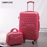 Carrylove Hellokitty Luggage Series 20/24Inch Pc Handbag And  Rolling Luggage Spinner Brand
