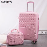 Carrylove Hellokitty Luggage Series 20/24Inch Pc Handbag And  Rolling Luggage Spinner Brand
