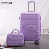 Carrylove Hellokitty Luggage Series 20/24Inch Pc Handbag And  Rolling Luggage Spinner Brand