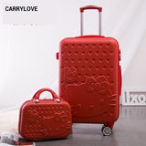 Carrylove Hellokitty Luggage Series 20/24Inch Pc Handbag And  Rolling Luggage Spinner Brand