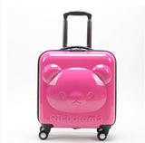 New 18"Inch Cute Cartoon Bear Luggage Suitcase Abs+Pc  Travel  Children Rolling Luggage Trolley