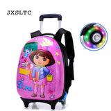 New Cartoon Kids Abs Rolling Luggage Trolley Case Children Luggages Spinner Suitcase Carry Ons