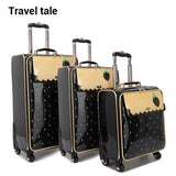 Travel Tale Fashion Lovely Cat Pink Princess 16/20/24 Inch100% Pu Rolling Luggage Spinner Brand