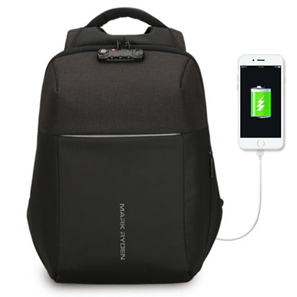Mark Ryden New Anti-Thief Usb Recharging Laptop Backpack Hard Shell No Key Tsa Customs Lock